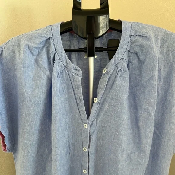 Anthologie Linen Colorblock Dress- Size LP - Picture 4 of 7